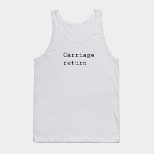 Carriage return typewriter design Tank Top